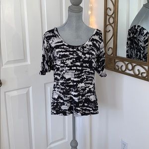 Black and white blouse